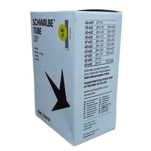Alternative view of Schwalbe AV17 Inner Tubes – 700 x 28-45c, Schrader 40mm Valve (2 Pack)