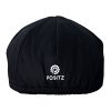 Positz Plain Cycling Cap Black (rear view with logo)