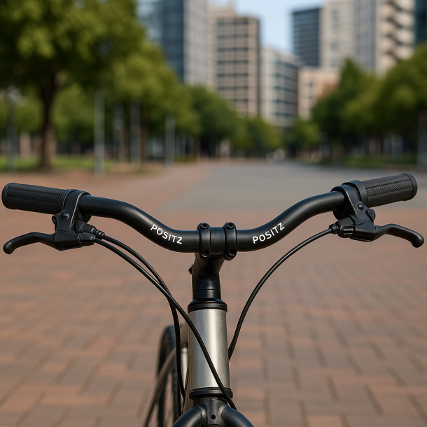 Positz Riser MTB Handlebars Alloy 25.4 x 620mm Black Positz Riser MTB Handlebars Alloy 25.4 x 620mm Black (lifestyle image)