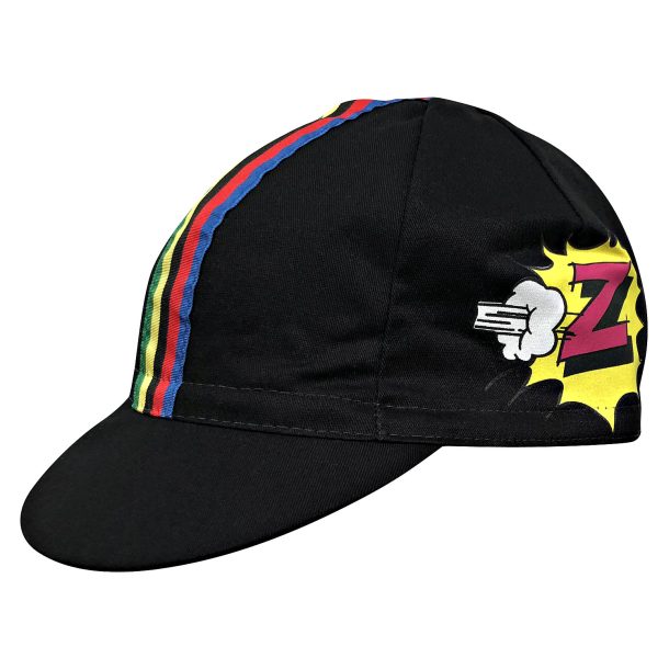 Z Team Cap in Honour of Greg LeMond World Champion Black Side Z Team Cycling Cap – Greg LeMond World Champion Edition (Black) | Made in Italy