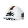 Molteni Arcore Retro Cycling Cap – Eddy Merckx World Champion Edition (White) | Made in Italy Molteni Arcore Eddy Merckx Retro Cycling Cap - White