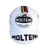 Molteni Arcore Retro Cycling Cap – Eddy Merckx World Champion Edition (White) | Made in Italy Molteni Arcore Eddy Merckx Retro Cycling Cap - White