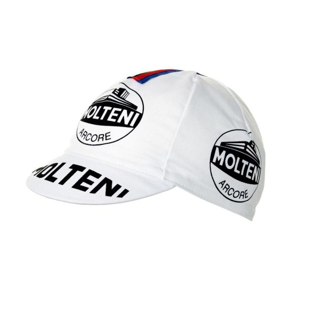 Molteni Arcore Eddy Merckx Retro Cycling Cap White4 Molteni Arcore Retro Cycling Cap – Eddy Merckx World Champion Edition (White) | Made in Italy