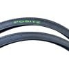 Positz Performance Bicycle Tyres 700 x 35c 37 622 Black 2 Pack PSTZ WBM Close up view of sidewall Positz Performance Value Bundle of 2 Tyres 700 x 35c (37-622) and 2 Tubes Presta