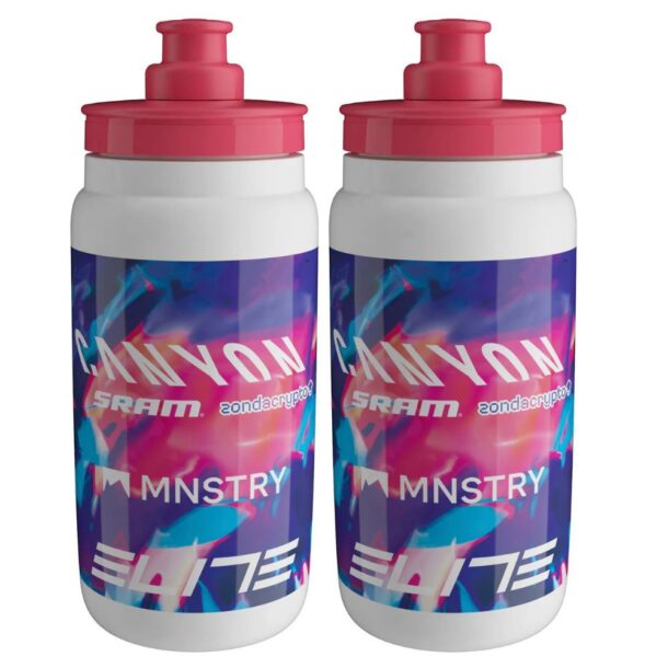 Elite Fly Canyon-SRAM Pro Cycling Team Water Bottles 550ml 2 Pack