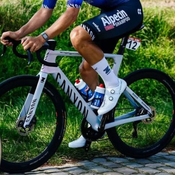 Elite Fly Alpecin PremierTech Pro Team Water Bottles on Canyon Bike