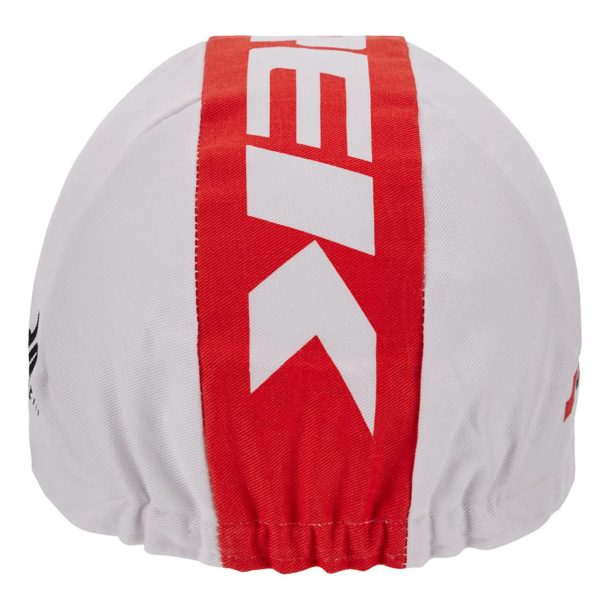 Santini Trek Segafredo Pirelli Cycling Cap (White/Red) | Made in Italy Santini Trek Segafredo Pirelli Pro Team Cycling Cap rear Santini Trek Segafredo Pirelli Cycling Cap (White/Red) | Made in Italy