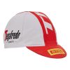 Santini Trek Segafredo Pirelli Pro Team Cycling Cap right side Santini Trek Segafredo Pirelli Cycling Cap (White/Red) | Made in Italy