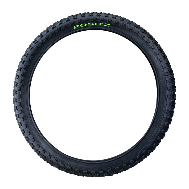 Positz Value Bundle of 2 Tyres 20 x 2.125 (57-406) and 2 Thorn Resistant Tubes Positz BMX Bike Tyres 20 inch (full view, one tyre)