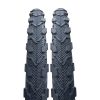 Positz Essential Value Bundle of 2 Dual Tread Tyres and 2 Standard Tubes 26 x 1.95 (50-559) Schrader Positz Essential Dual Tread Bicycle Tyres 26 x 1.95 (50-559) Black
