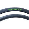 Positz Value Bundle of 2 Tyres 27 x 1¼ (32-630) and 2 Standard Tubes Presta Positz Performance Old School Bike Tyres 27 inch 32 630 Black 2 Pack PSTZ IOX Up close print Positz Value Bundle of 2 Tyres 27 x 1¼ (32-630) and 2 Standard Tubes Presta