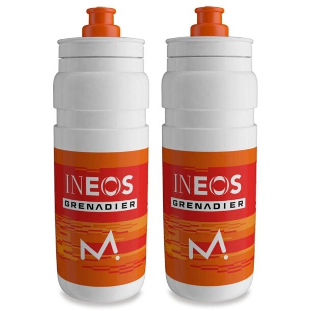Elite Fly Ineos Grenadiers Pro Team Water Bottles (2 Pack) Elite Fly Ineos Grenadiers Pro Team Water Bottles (2 Pack) 750ml Orange