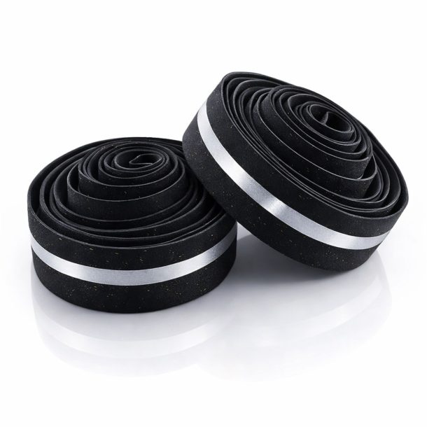 Positz Cork Handlebar Tape for Road Bikes – Black Reflective