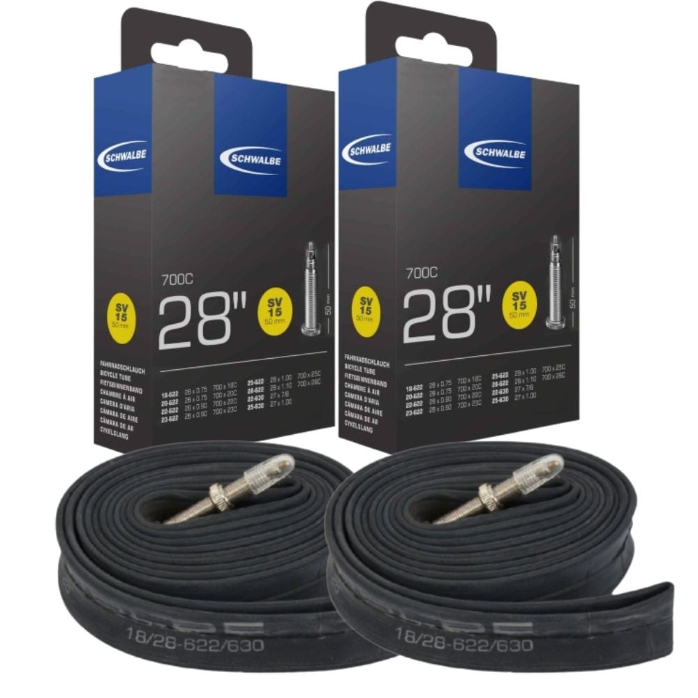 Schwalbe SV15 Inner Tube - 2 Pack, 700c X 18-28, 40mm Presta Valve, For Road Racing Bikes - View #7