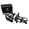 Positz Heavy Duty Bike Pedals with Toe Clips and Straps 9/16in Positz Heavy Duty Bike Pedals with Toe Clips and Straps