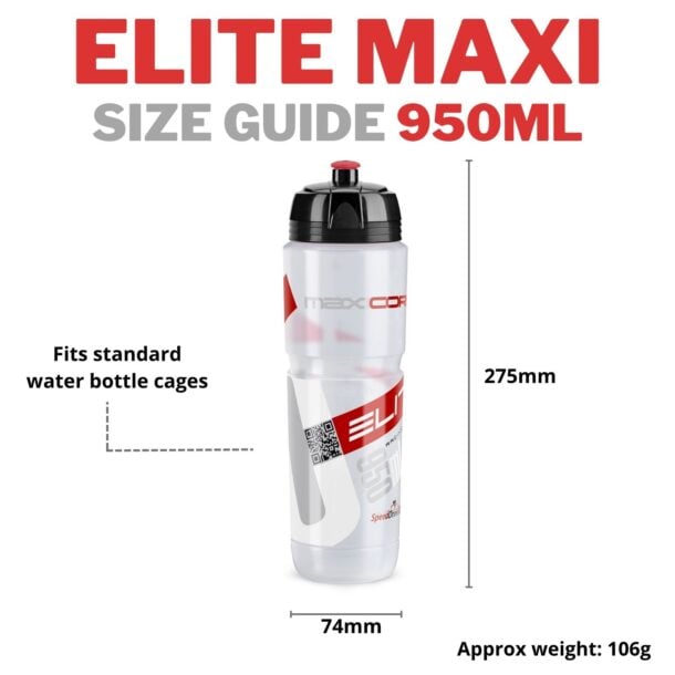 Elite Corsa Maxi Water Bottle (Size Guide)