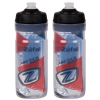 Zefal Arctica Pro 55 Insulated Chill Water Bottles – 550ml, Silver/Red (2 Pack)