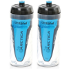 Zefal Arctica Standard 55 Insulated Chill Water Bottles – 550ml, SilverBlue (2 Pack)