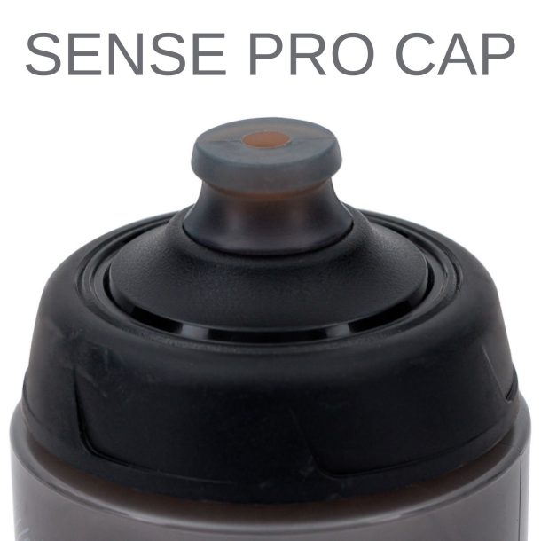 Zefal Sense Pro 50 Water Bottles - 500ml, Black Smoke Grey (2 Pack) - Grey Top
