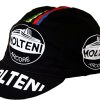 Molteni World Champion Black Molteni Arcore Retro Cycling Cap – Eddy Merckx World Champion Edition (Black) | Made in Italy