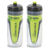Zefal Arctica Standard 55 Insulated Chill Water Bottles – 550ml, SilverGreen (2 Pack)