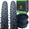 Positz Essential Value Bundle of 2 All Terrain Tyres and 2 Standard Tubes 26 x 2.125 (54-559) Schrader Positz Essential Value Bundle of 2 All Terrain Tyres and 2 Standard Tubes