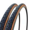 Positz Essential All-Weather Bicycle Tyres 700 x 32 (32-622) Tangerine Wall (2 Pack)