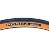 Positz Essential All-Weather Bicycle Tyres 700 x 32 (32-622) Tangerine Wall Up Close View