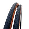 Positz Essential Road Bike Tyres 700 x 25 (25-622) Tangerine Wall (2 Pack)