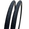 Positz Essential Value Bundle of 2 Tyres and 2 Standard Tubes 700 x 40 (42-622) Schrader Positz Essential Tyres 700 x 40c (42-622) Black (2 Pack)
