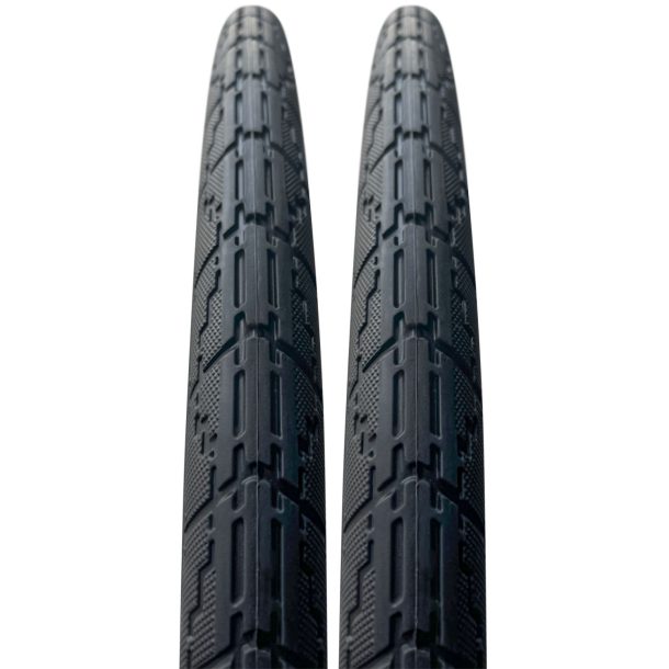 Positz Essential Road Cruise Tyres 700 x 40 (42-622) Black (2 Pack) Front view