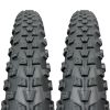 Positz 650B MTB Value Bundle of 2 Tyres 27.5 x 2.10 (54-584) and 2 Standard Tubes Schrader Positz Essential Trail Tread 650B MTB Tyres 27.5 x 2.10 (54-584) Black (2 Pack)