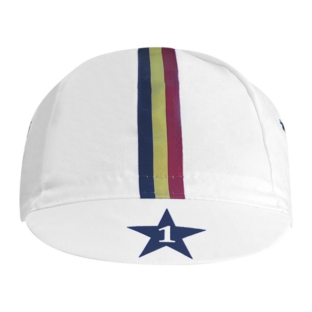 Primo Cycling Cap Lion of Flanders White