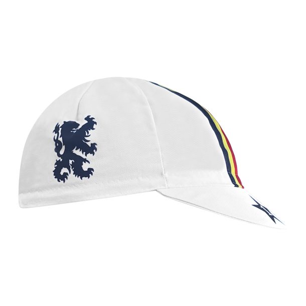 Primo Cycling Cap Lion of Flanders White