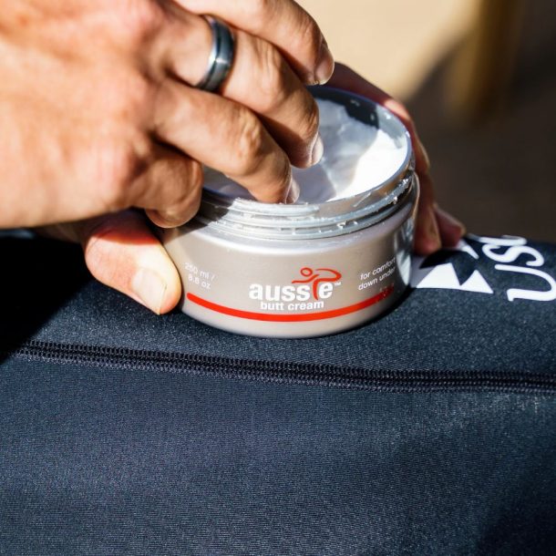 Aussie Butt Cream 250ml Jar in use