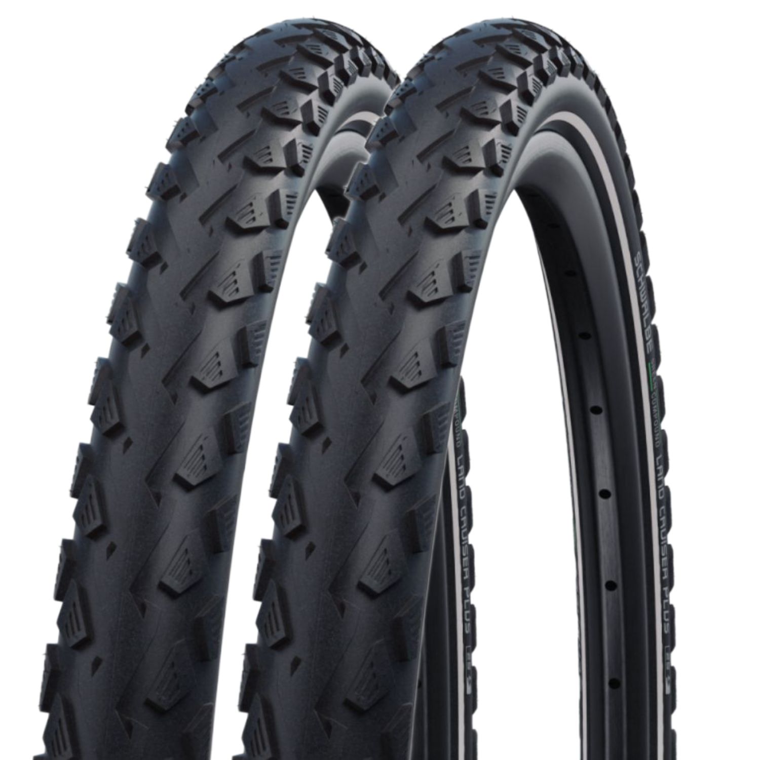 Schwalbe Land Cruiser PLUS Tyres 700 x 47c (47-622) (29 x 1.75) Black Reflective (2 Pack) Schwalbe Land Cruiser PLUS Tyres (2 Pack) Black Reflective