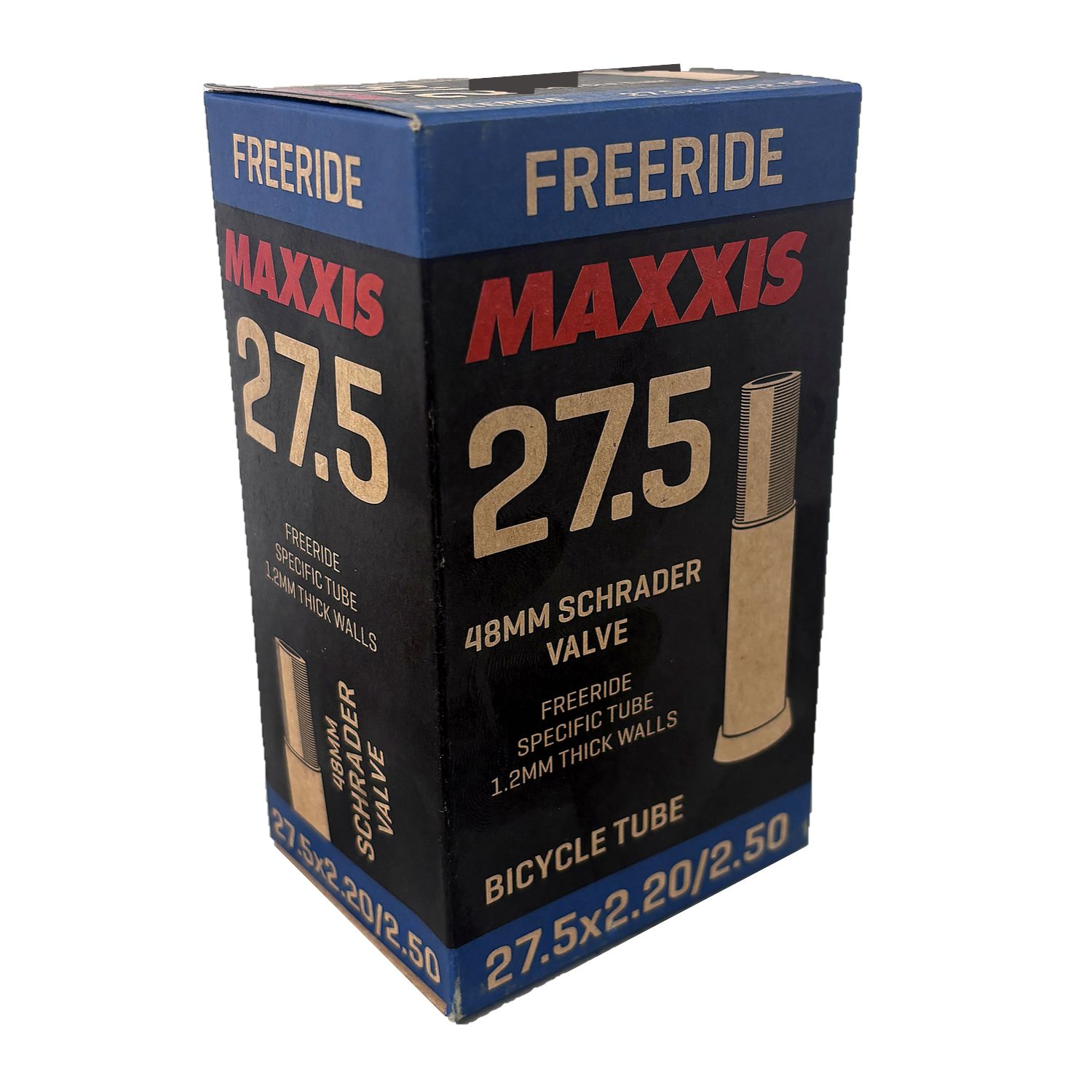Maxxis Tube Freeride 27.5 x 2.20-2.50 | Schrader Valve Maxxis Freeride Tube 27.5 x 2.20-2.50 Schrader 48mm Valve