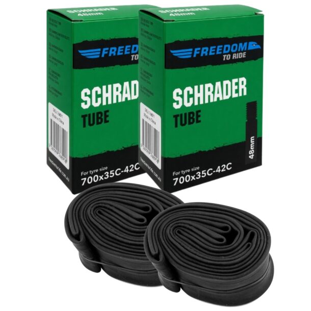 Freedom Inner Tubes 700 x 35C-42C Schrader Valve 48mm (2 pack)