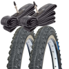 Freedom Value Bundle of 2 Gravel Tyres and 2 Thorn Resistant Presta 33mm Innova Tubes 26 x 1.75 (47-559)