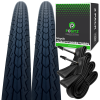 Positz Core Anti-Puncture Road Bike Value Bundle of 2 Tyres and 2 Tubes 700 x 35c (37-
