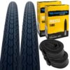 Positz Core Value Bundle of 2 Anti-Puncture Tyres 700 x 35c (37-622) and 2 Freedom Tubes Presta Valve