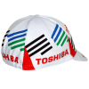 Toshiba Retro Cycling Cap | Made in Italy Toshiba Retro Cycling Cap White (rear view)