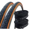 Positz Essential Value Bundle of 2 Tyres 700 x 32c (32-622) Tangerine Wall and 2 Schwalbe AV17 Workshop Tubes Schrader Positz Essential Value Bundle of 2 Tyres 700 x 32c (32-622) Tangerine Wall and 2 Schwalbe AV17 Workshop Tubes Schrader