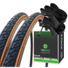 Positz Essential Value Bundle of 2 Tyres 700 x 32c (32-622) Tangerine Wall and 2 Tubes Presta Positz Essential Value Bundle of 2 Tyres 700 x 32c (32-622) Tangerine Wall and 2 Tubes Presta