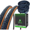Positz Essential Value Bundle of 2 Tyres 700 x 32c (32-622) Tangerine Wall and 2 Tubes Schrader Positz Essential Value Bundle of 2 Tyres 700 x 32c (32-622) Tangerine Wall and 2 Tubes Schrader