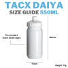 Tacx Daiya Pro Team Water Bottles – 550ml, XDS Astana (2 Pack) Tacx Daiya Water Bottle Size Guide 550ml
