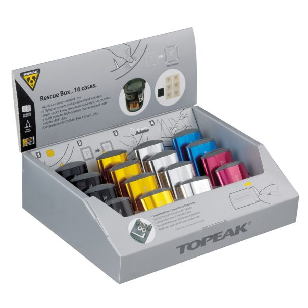 Topeak Glueless Patch Kit in Rescue Box Case (retail display)
