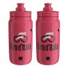 Elite Fly Cycling Water Bottles Giro d’Italia – Pink, 550ml (2 Pack) Front 2025
