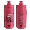 Elite Fly Cycling Water Bottles Giro d’Italia – Pink, 550ml (2 Pack) Front 2025