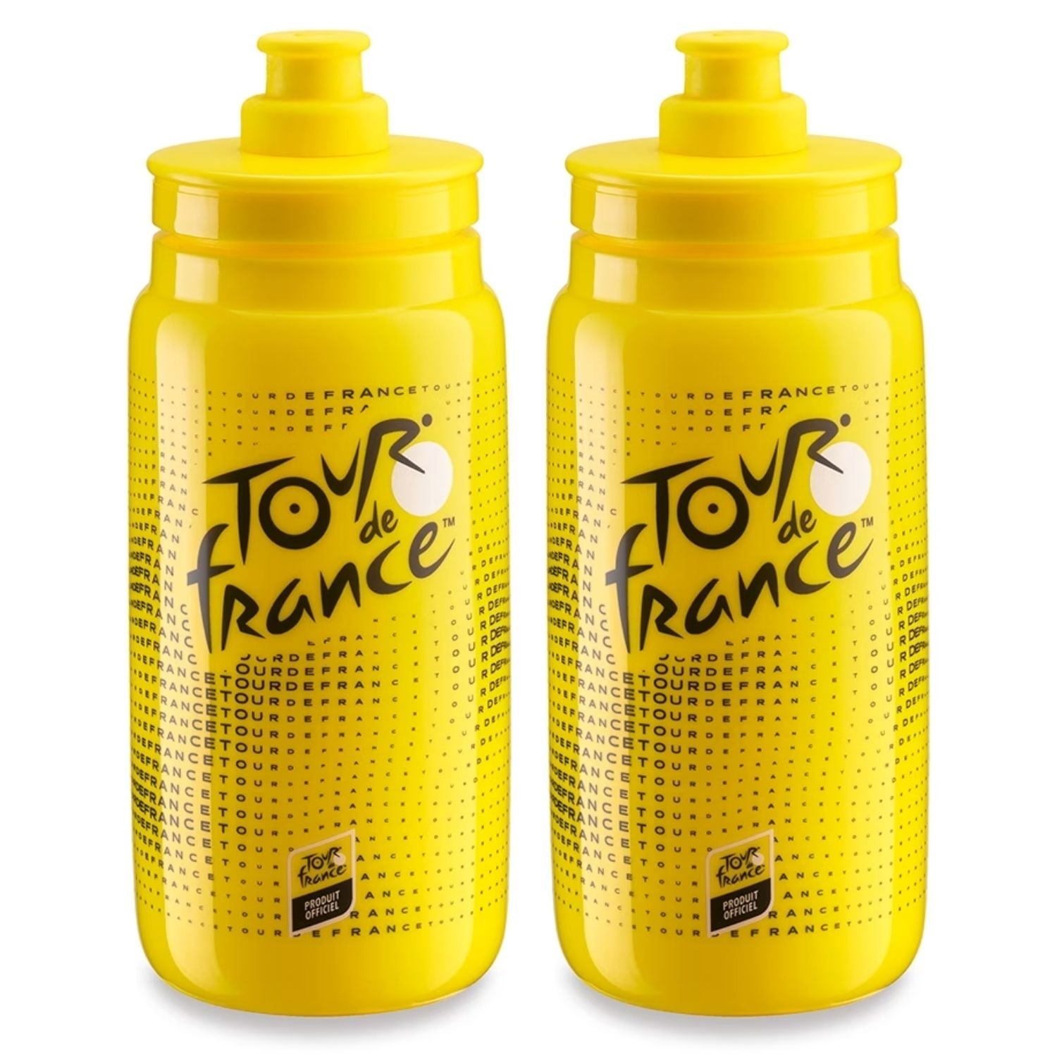 Elite Fly Tour de France Water Bottles – Yellow, 550ml (2 Pack) Elite Fly Tour de France Water Bottles Yellow
